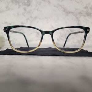 Marc Jacobs 53 Tortoise Green Silver Eyeglasses Frames Only 53-16 150 Case Cloth